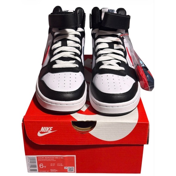 Nike Other - Nike Court Borough Mid 2 BG White University Red Black Blue Size 6Y DO5889 161